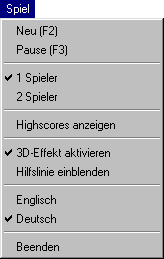 Spiel-Menü
